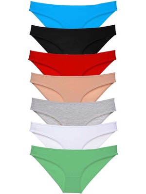 İsmiyle Al 7 Adet Süper Eko Set Likralı Kadın Slip Külot Set 2