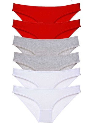 İsmiyle Al 6 Adet Süper Eko Set Likralı Kadın Slip Külot 548