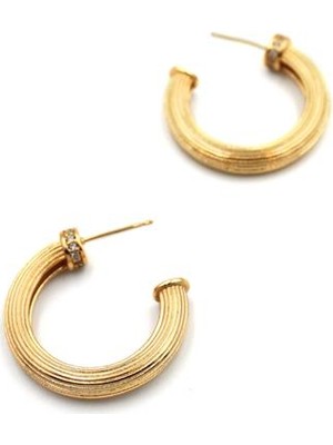 İsmiyle Al Halka Küpe - Altın