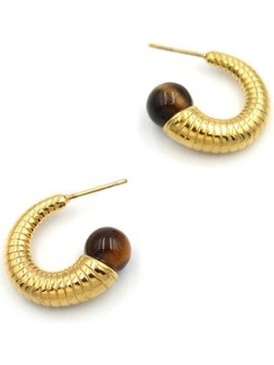 İsmiyle Al Halka Küpe - Altın