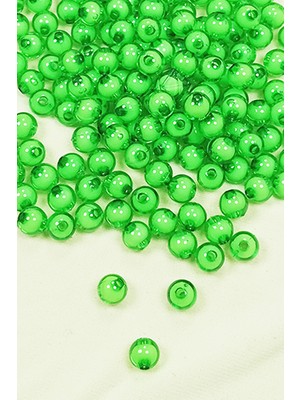 İsmiyle Al Yuvarlak Boncuk Içten Boncuklu Bileklik Çanta Boncuğu 8 mm 50 gr Yeşil - BNC471