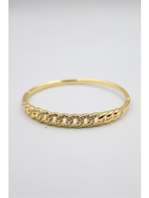 İsmiyle Al Taşlı Vip Bilezik - Altın