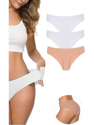 İsmiyle Al 3 Adet Kadın Dikişsiz Lazer Kesim Esnek Iz Yapmayan Külot S3