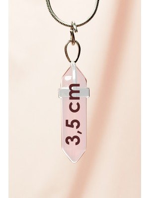 İsmiyle Al Anyolit 1 Doğal Taşı Zincirli El Yapımı Tasarımlı Kolye Uç: 3,5 cm Zincir: 20 cm Kutulu