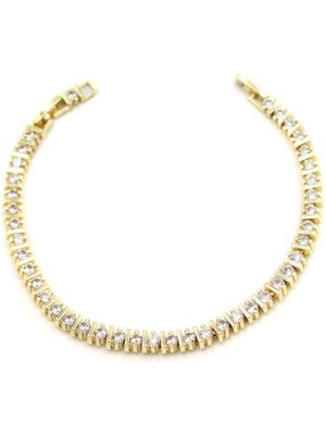 İsmiyle Al Taşlı Bileklik - Altın