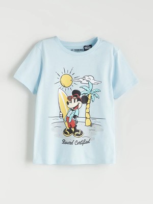 Lc Waikiki Yeni Sezon Mickey Mouse Baskılı Erkek Çocuk Pijama Üst