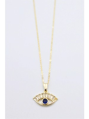 İsmiyle Al Göz Kolye - Altın