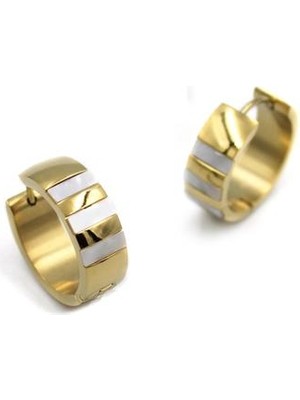 İsmiyle Al Sedef Halka Küpe - Altın