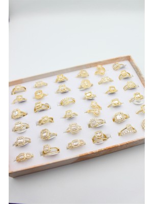 İsmiyle Al 36'lı Baget Yüzük Seti - Altın