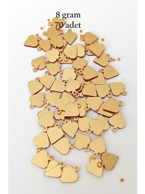 İsmiyle Al Oya Abiye Bileklik Kolye Pleksi Metalik Plastik Pul Altın Renk 8 Gram 70 Adet - BNC494