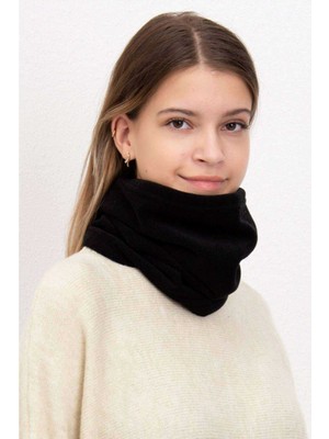 İsmiyle Al 2 Adet Polar Ipli Bere ve Boyunluk Siyah Kamuflaj