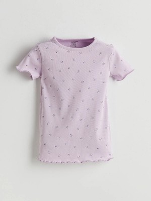 Lc Waikiki Yeni Sezon Bisiklet Yaka Çiçekli Kız Bebek Pijama Üst