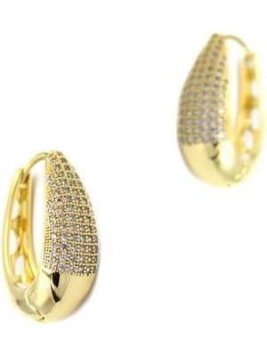 İsmiyle Al Taşlı Küpe - Altın