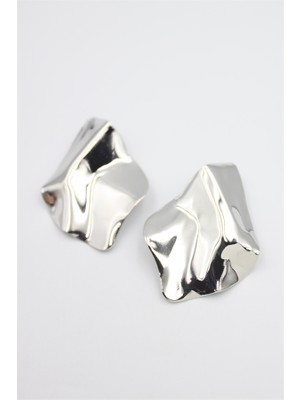 İsmiyle Al Metal Plaka Küpe - Gümüş