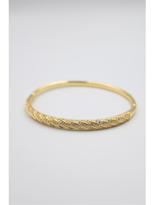 İsmiyle Al Taşlı Vip Bilezik - Altın