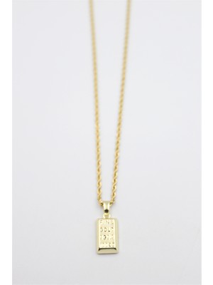 İsmiyle Al Külçe Altın Kolye - Altın