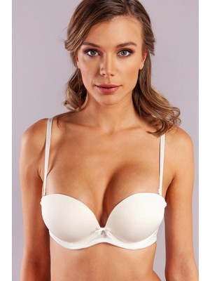 Beruflic Golshan Genius Balconette Heavy Push Up Bra, Ekru Konforlu ve Şık Sütyen