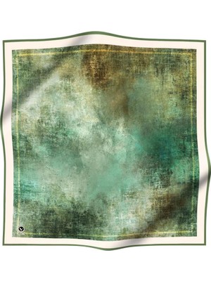 Violla Twil Dokulu Desenli Zümrüt Yeşili Renkli 90X90 Eşarp (Ipek Içermez) Dikim Şekli : El Dikişi