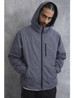 Damga Erkek Premium Comfort Oversize Füme Yağmurluk & Rüzgarlık