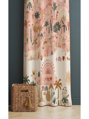 Alamodecor Iskandinav Ev Yaşam Model Tek Kanat Genç Odası Fon Perde