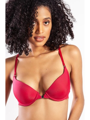 Beruflic Golshan Githa Foam Cup Push Up Bra,şarap Renk Straplez Konforlu ve Şık Sütyen