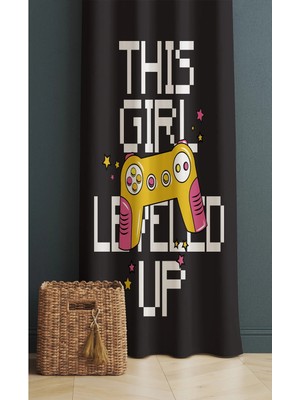 Alamodecor Kadın Oyuncu Model Gammer Tek Kanat Genç Odası Fon Perde