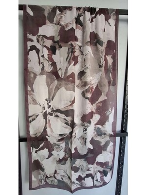 Aminenesil Velina Soft Pamuk Şal Bordo Bej Renk