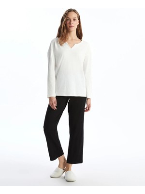 Lc Waikiki Yeni Sezon Büyük Beden Beli Lastikli Kadın Pijama Alt