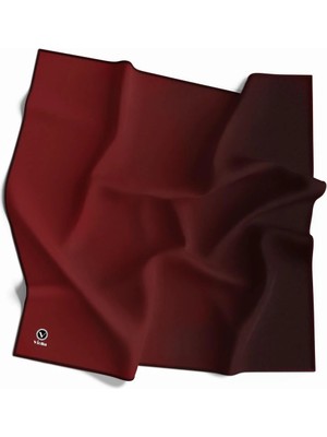 Violla Kristal Degrade Desenli Bordo Renkli 90X90 Eşarp (Ipek Içermez) Kenar Dikiş Şekli El Dikişli