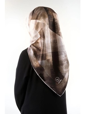 Violla Twill Batik Desenli Vizon Renkli 90X90 Eşarp (Ipek Içermez) Dikim Şekli : El Dikişi