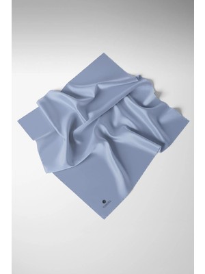 Vissona Viskon Twill Ipek Az Hatalı Mavi Renkli 90X90 Düz Eşarp Dikim Şekli : El Dikişi