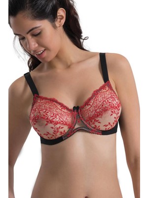 Beruflic Siyah-Kırmızı Mı Angel 148 C Balenli Toparlayıcı Sütyen