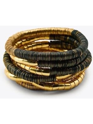 İsmiyle Al Çoklu Lastkli Bilezik - Altın