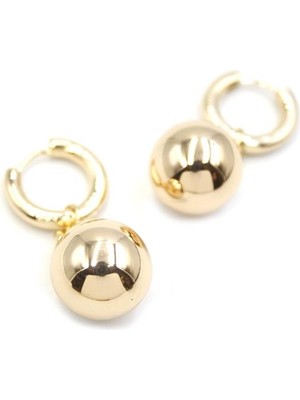 İsmiyle Al Top Küpe - Altın