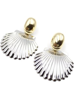 İsmiyle Al Deniz Kabuğu Küpe - Gümüş