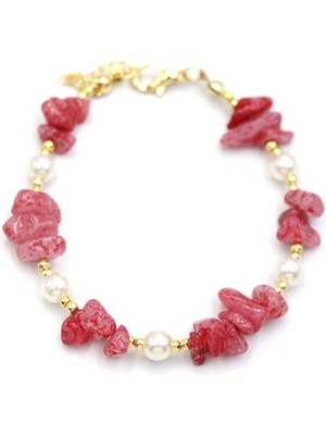 İsmiyle Al Boncuk Bileklik - Koyu Pembe