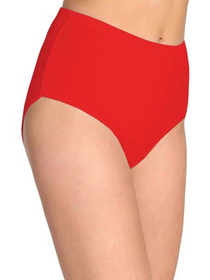 İsmiyle Al Tutku Kadın Yüksek Bel Bato Kalın Lastik Külot Kırmızı