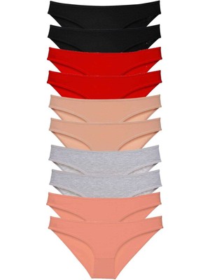 İsmiyle Al 10 Adet Süper Eko Set Likralı Kadın Slip Külot 501