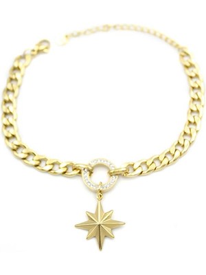 İsmiyle Al Kuzey Yıldızı Bileklik - Altın