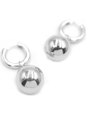 İsmiyle Al Top Küpe - Gümüş