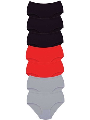 İsmiyle Al 7 Adet Tutku Kadın Yüksek Bel Bato Kalın Lastik Külot S12