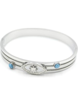 İsmiyle Al Göz Bilezik - Gümüş