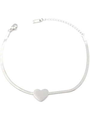 İsmiyle Al Kalp Bileklik - Gümüş