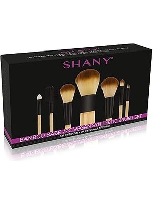 SHC4200 Shany Bambu Makyaj Seti - Sentetik Saç ve Pamuk Kılıfı ile Vegan Fırçalar - 7 Adet
