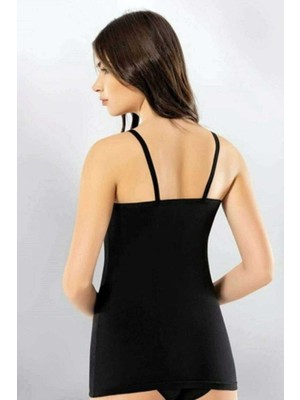 İsmiyle Al Kota Kadın Ip Askılı Modelli Beyaz Atlet 6351