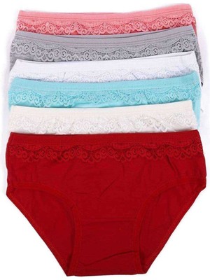 İsmiyle Al 6 Adet Kız Çocuk Dantelli Kız Bikini 408