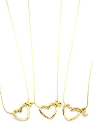 İsmiyle Al 24'lü Kalp Harf Kolye - Altın