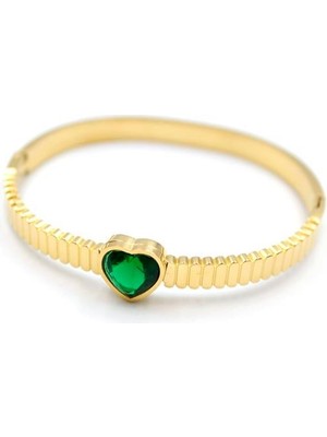 İsmiyle Al Kalp Bilezik - Yeşil