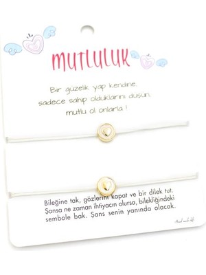 İsmiyle Al Kalpli Arkadaş Ip Bileklik - Beyaz