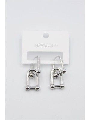 İsmiyle Al Tf Zincir Küpe - Gümüş